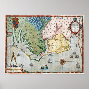 1590 Virginia Map Poster