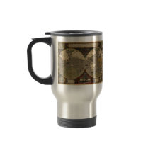 1595 Vintage World Map by Jodocus Hondius