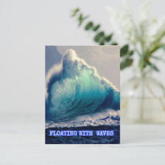 15.Blue ocean waves,gifts for ocean lovers vintage Postcard