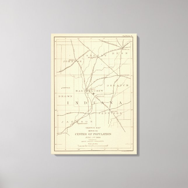 15 Centre of population Canvas Print (Front)