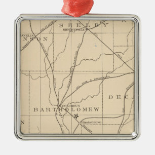 15 Centre of population Metal Tree Decoration