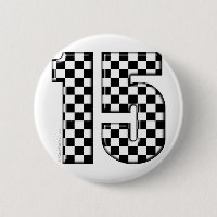15 chequered auto racing number