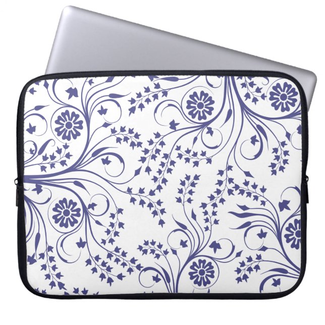15-Inch Laptop Sleeve – Floral & Gradient Grain  (Front)