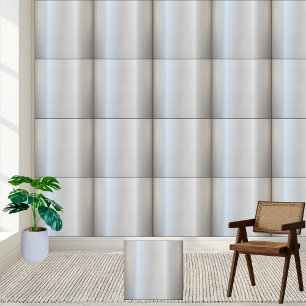 #15 Modern Metallic Silver Gradient Ceramic Tile