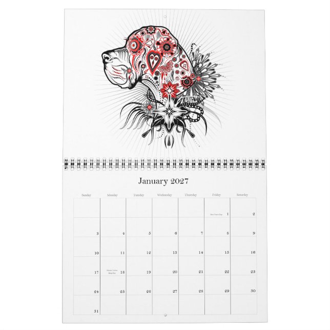 15 Months Great Dane calender Calendar (Jan 2027)