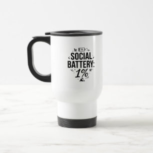 15 oz Travel Commuter Mug - Social Battery