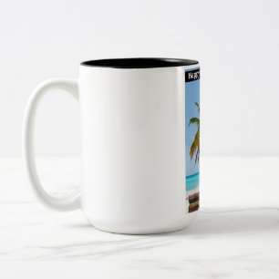 15 oz two tone mug. Happy Birthday Matey! racoon Two-Tone Coffee Mug