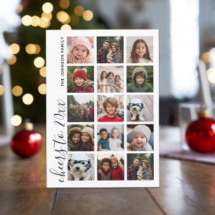 15 Photo Cheers to the Year HYN Christmas Minimal Holiday Card
