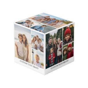 15 Photo Collage Grid with Simple Text Picture Cube