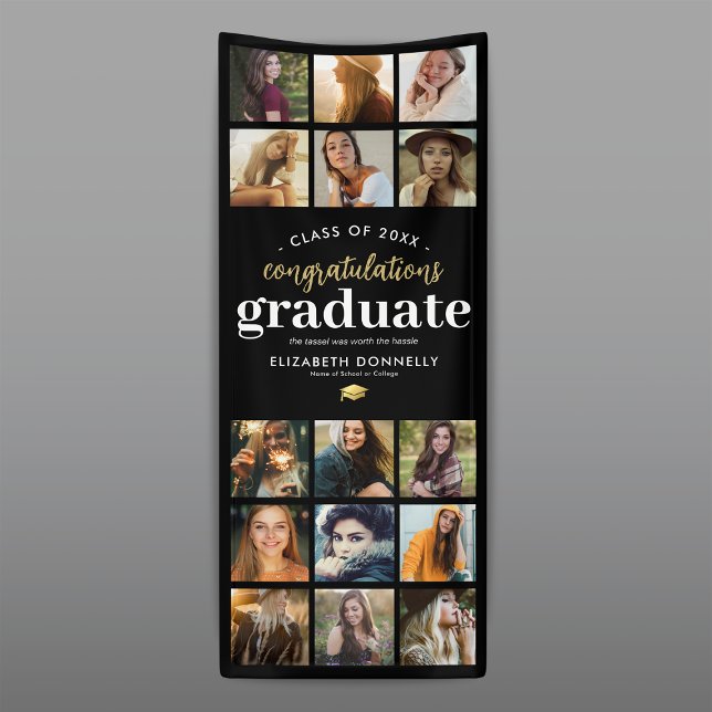15 Photo Vertical Graduation Party Banner (Creator Uploaded)