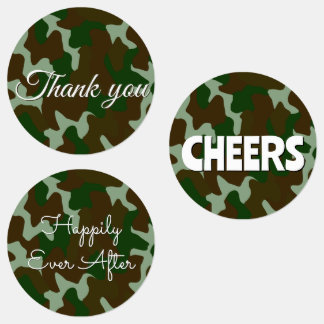 15-set Bold Camouflage Green & Dark Brown