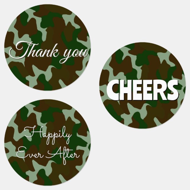 15-set Bold Camouflage Green & Dark Brown (Group)