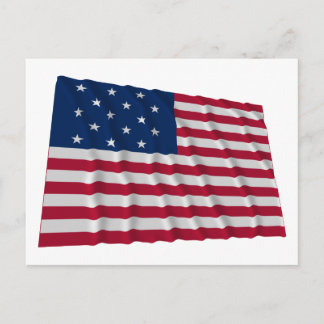 15-star flag postcard