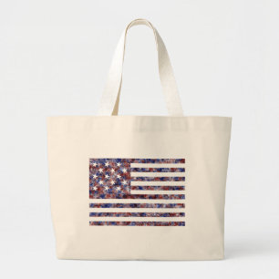 15 Star Us Flag Large Tote Bag