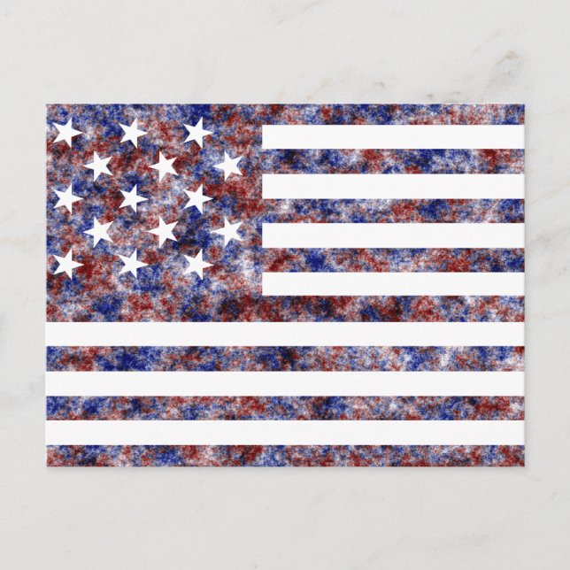 15 Star Us Flag Postcard (Front)