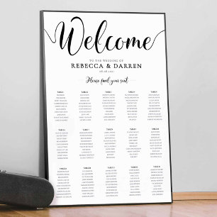 15 Table Wedding Seating chart
