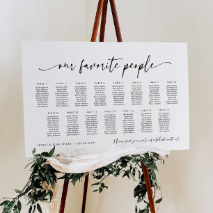 15 Tables Our Favourite People Seating Chart Plan