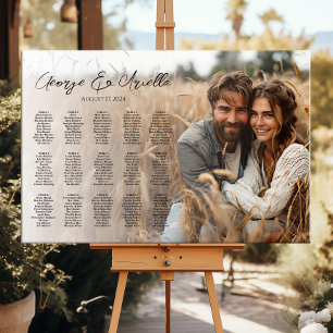 15 tables wedding photo seating chart