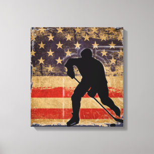 15" x 16" Canvas Print ~ USA Hockey Players