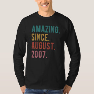 15 Year Old 15th Birthday  Awesome Since August 20 T-Shirt