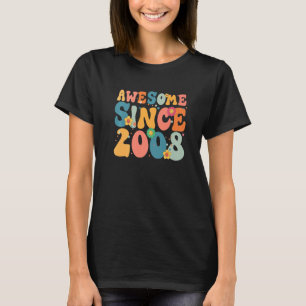 15 Year Old Awesome Since 2008 15th Birthday Girl T-Shirt