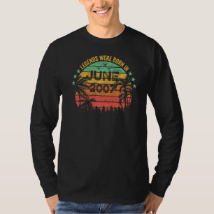 15 Year Old Awesome Since June 2007 15th Birthday T-Shirt