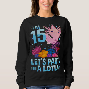 15 Year Old Axolotl 15th Birthday Boys Girls Tee