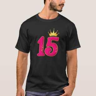 15 Year Old, Birthday Party Design For Girls. 15Th T-Shirt