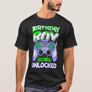 15 Year Old Boy Gamer Level Unlocked 15th Birthday T-Shirt