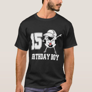 15 Year Old Dabbing Soccer 15th Birthday Boy Tee