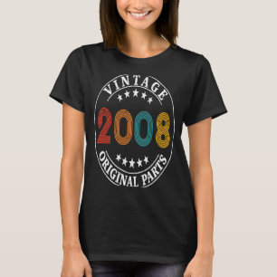 15 Year Old Retro Vintage 2008 15th Birthday 1 T-Shirt