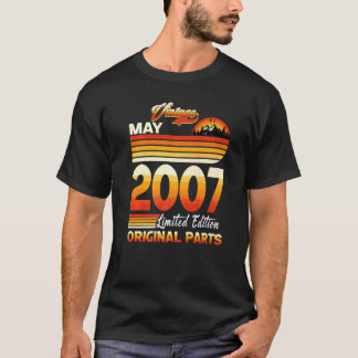 15 Year Old Retro Vintage May 2007  15th Birthday T-Shirt