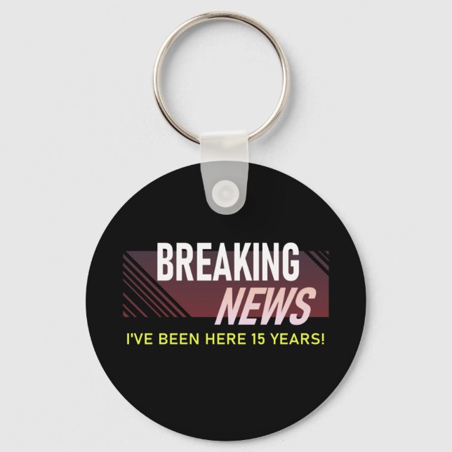 15 Year Work Anniversary 15th Employee Tenure Mug Key Ring (Front)