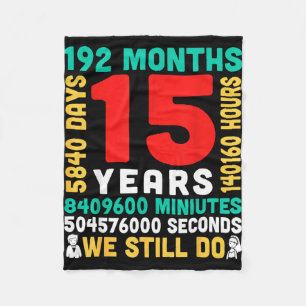 15 years 180 months 5475 days do couple together fleece blanket