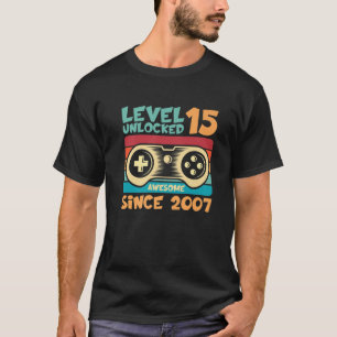 15 Years Old Boy Gamer 15Th Bday Teen Boys Gamer B T-Shirt