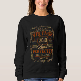 15 Years Old Gift Men Vintage Legend 2010 15th Bir Sweatshirt
