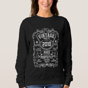 15 Years Old Gifts Vintage Made In 2010 15th Birth Sweatshirt