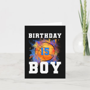15 Years Old Kids 15th Birthday Boy Birthday Byske Card