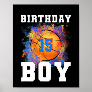 15 Years Old Kids 15th Birthday Boy Birthday Byske Poster