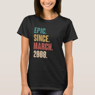 15 Years Old Vintage 2008 Birthday 15th Decoration T-Shirt