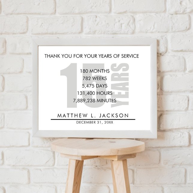 15 Years Retirement or Employee Appreciation Gift Poster (Creator Uploaded)