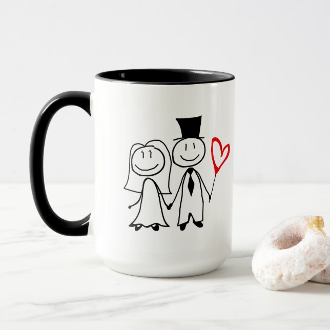 15oz Combo Custom Marriage Mug By Zazz_it (With Donut)
