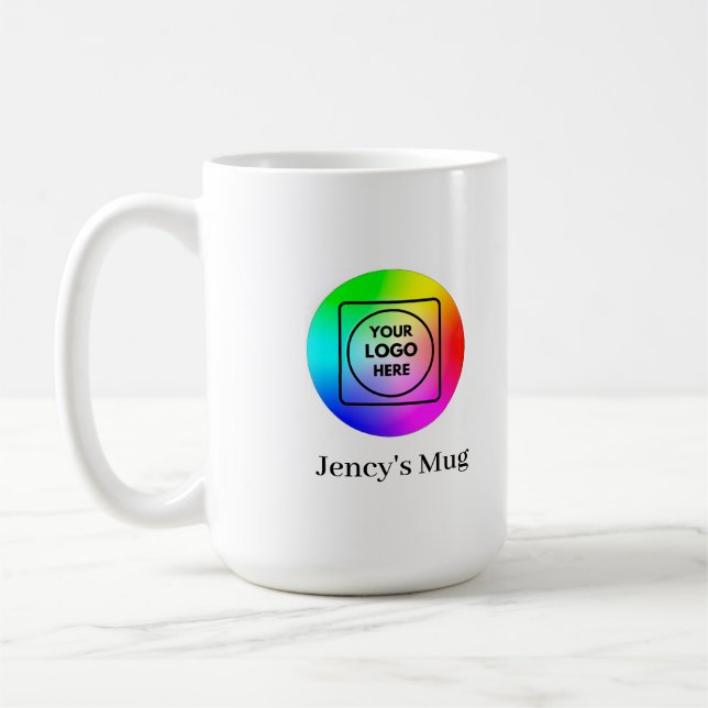 15oz Custom Logo Employee Promo Coffee mug (Left)