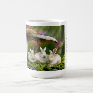 15oz Mug: Rabbits in Wonderland Rabbits mushrooms Coffee Mug
