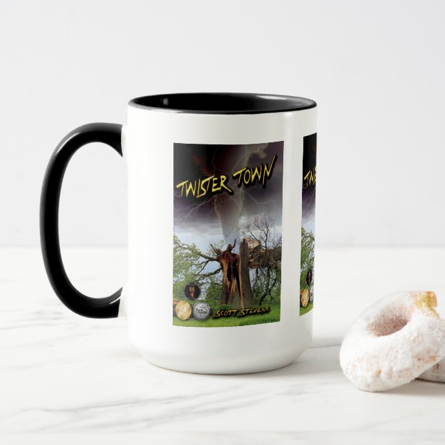 15oz Twister Town Coffee Cup (With Donut)