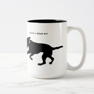 15oz two-tone mug playful black lab