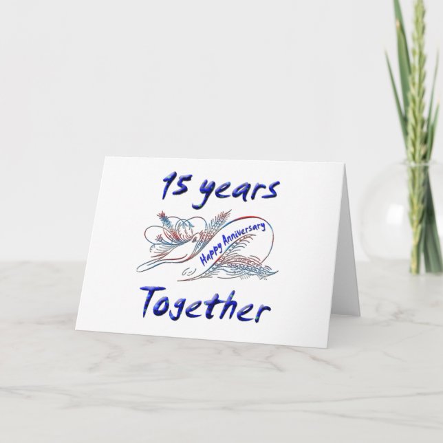 15th. Anniversary Card (Front)