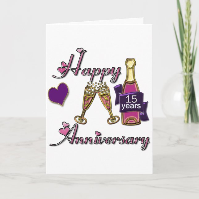 15th. Anniversary Card (Front)