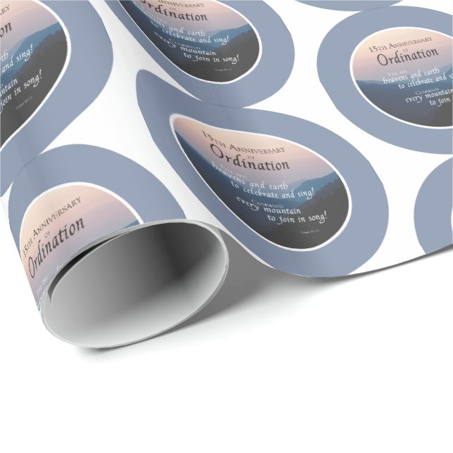 15th Anniversary of Ordination Congrats Wrapping Paper (Roll Corner)