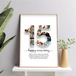 15th Anniversary Photo Collage Poster